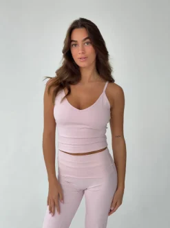 Design By Si Lively v-neck tank top - Candyfloss