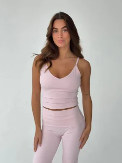 Design By Si Lively v-neck tank top - Candyfloss