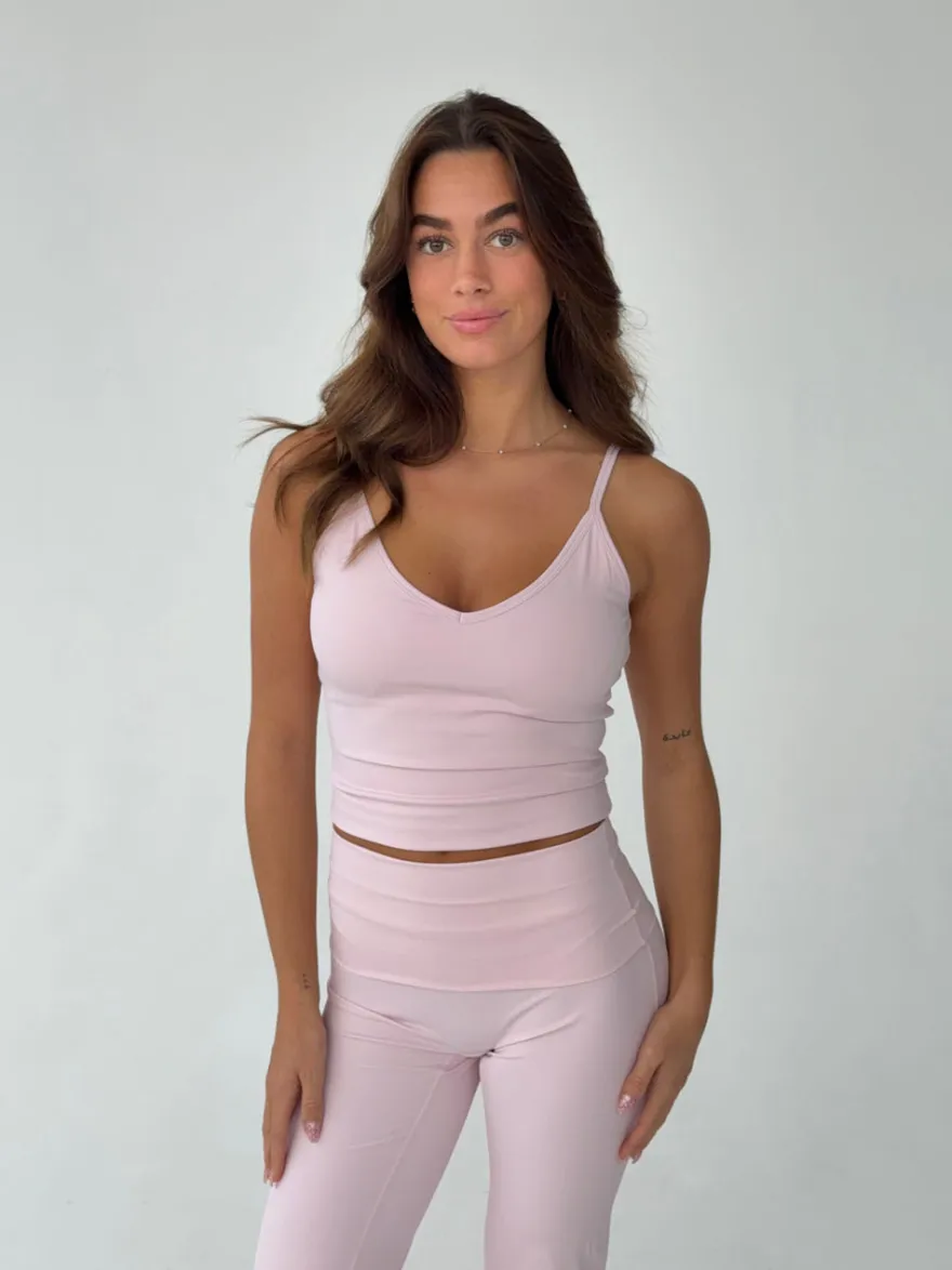 Design By Si Lively v-neck tank top - Candyfloss
