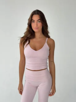 Design By Si Lively v-neck tank top - Candyfloss