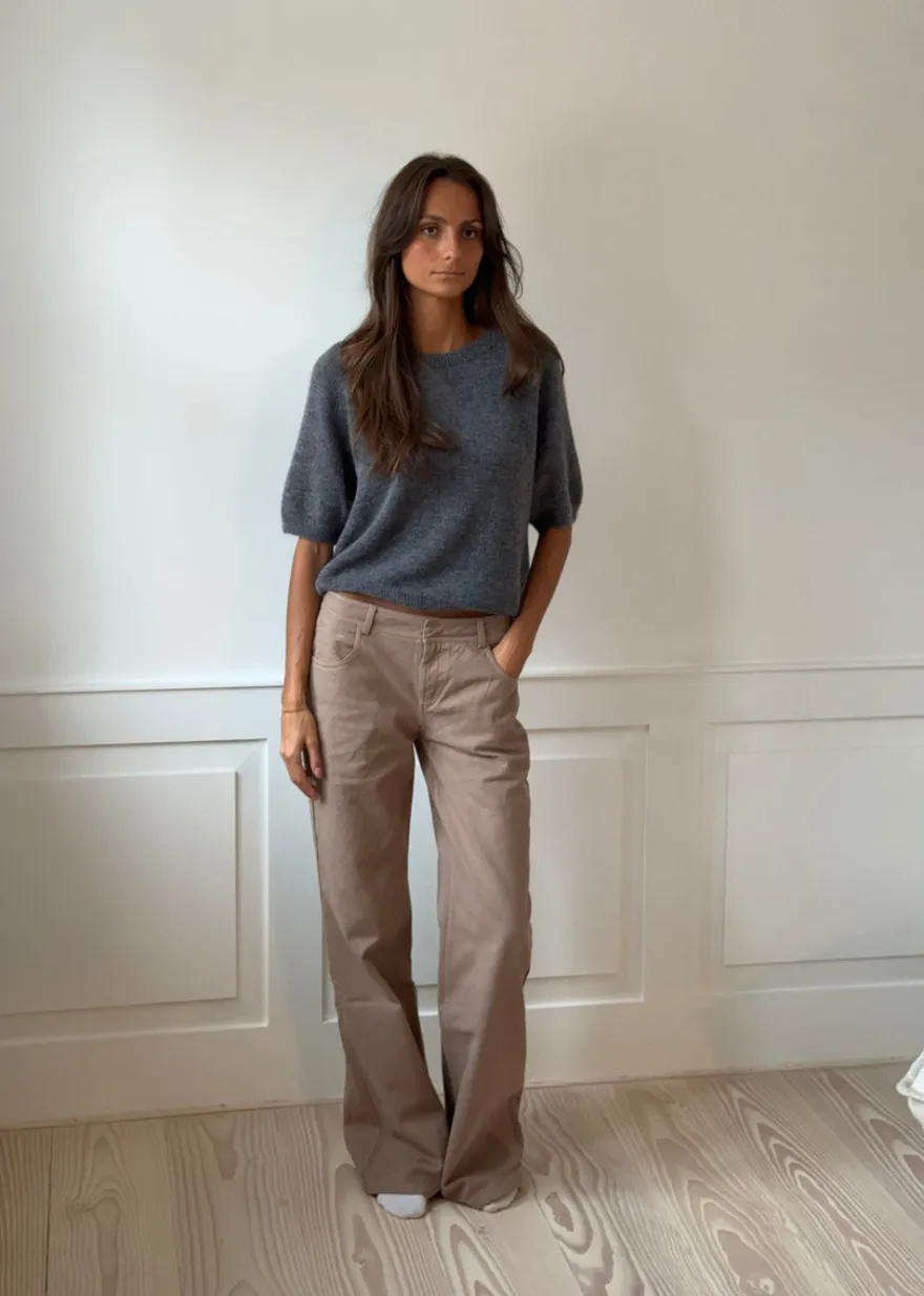 Design By Si Lovia jeans - Taupe Hot