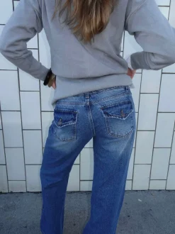Design By Si Lulia jeans - Blå denim Online