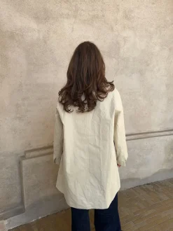Design By Si Lunaria frakke - Lys beige Outlet