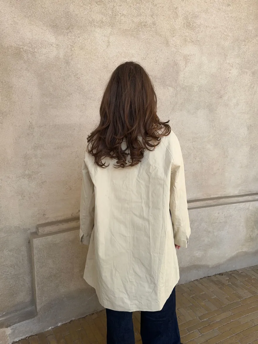 Design By Si Lunaria frakke - Lys beige Outlet