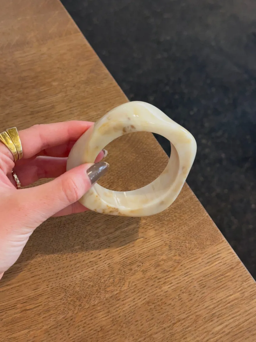 Design By Si Lykke chunky armbånd - Cream hvid Clearance
