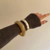 Design By Si Lykke chunky armbånd - Honningfarvet Outlet