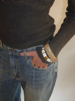Design By Si Lykke chunky armbånd - Honningfarvet Outlet