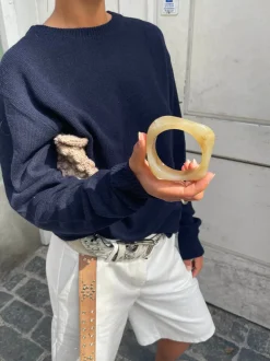 Design By Si Lykke chunky armbånd - Lys honningfarvet Sale