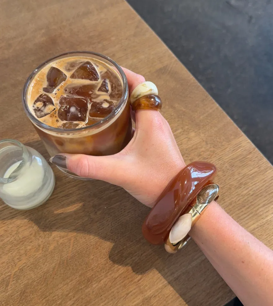 Design By Si Lykke chunky armbånd - Mørk karamel