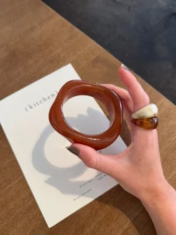 Design By Si Lykke chunky armbånd - Mørk karamel