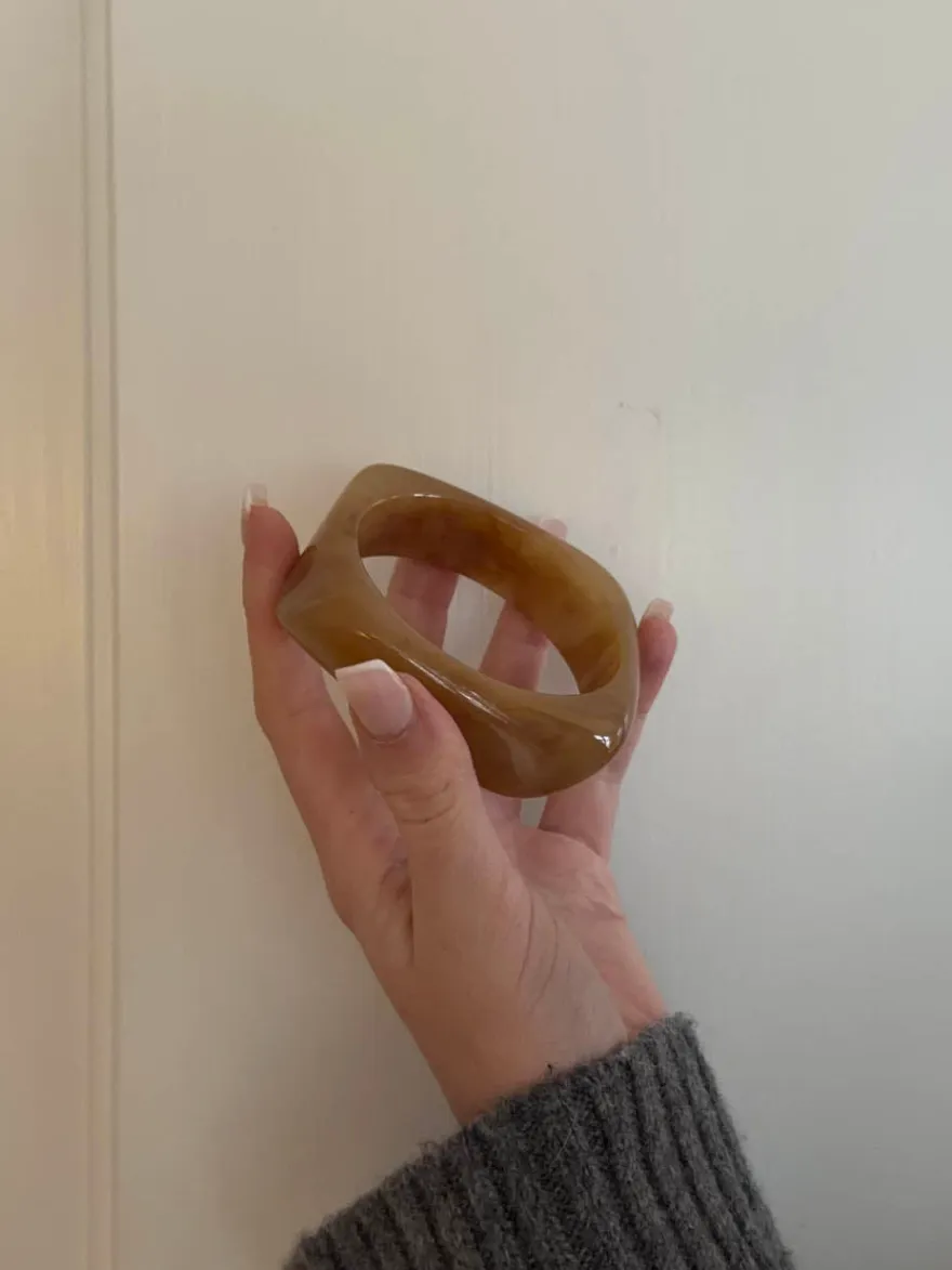 Design By Si Lykke chunky armbånd - Mørk karamel Hot