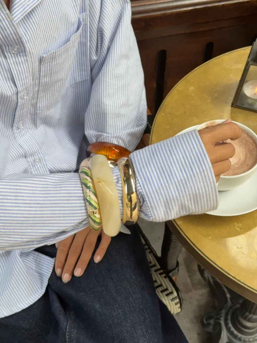 Design By Si Lykke chunky armbånd - Off white Best