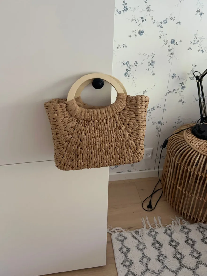 Design By Si Maddaloni flettet taske - Beige New
