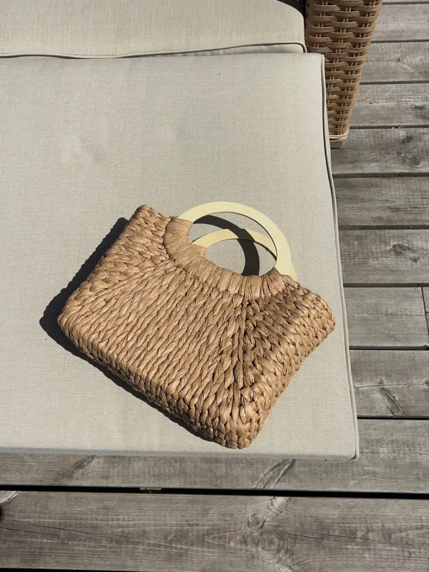 Design By Si Maddaloni flettet taske - Beige New