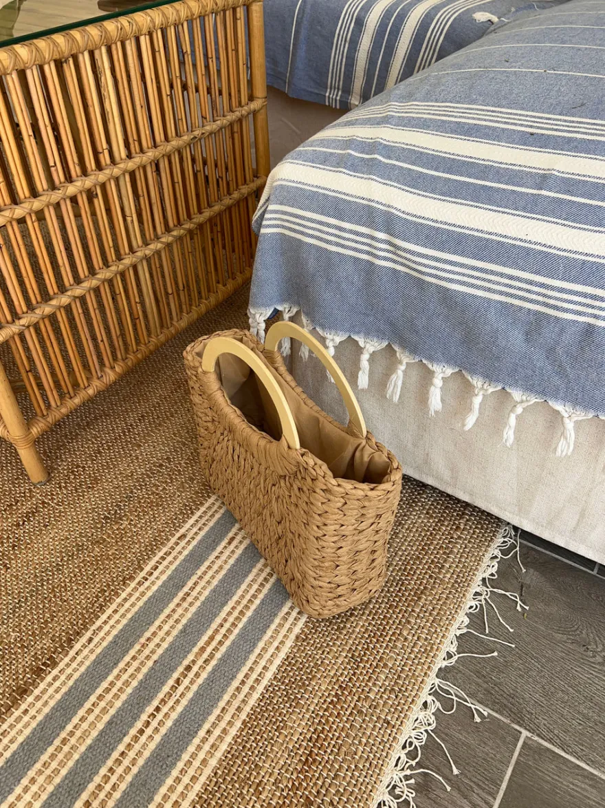 Design By Si Maddaloni flettet taske - Beige New