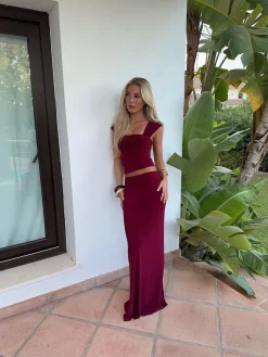Design By Si Malia top - Bordeaux Hot