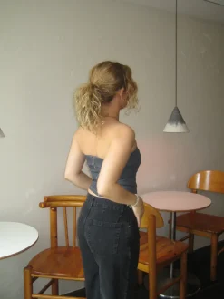 Design By Si Malina denimtop - Mørkegrå Clearance