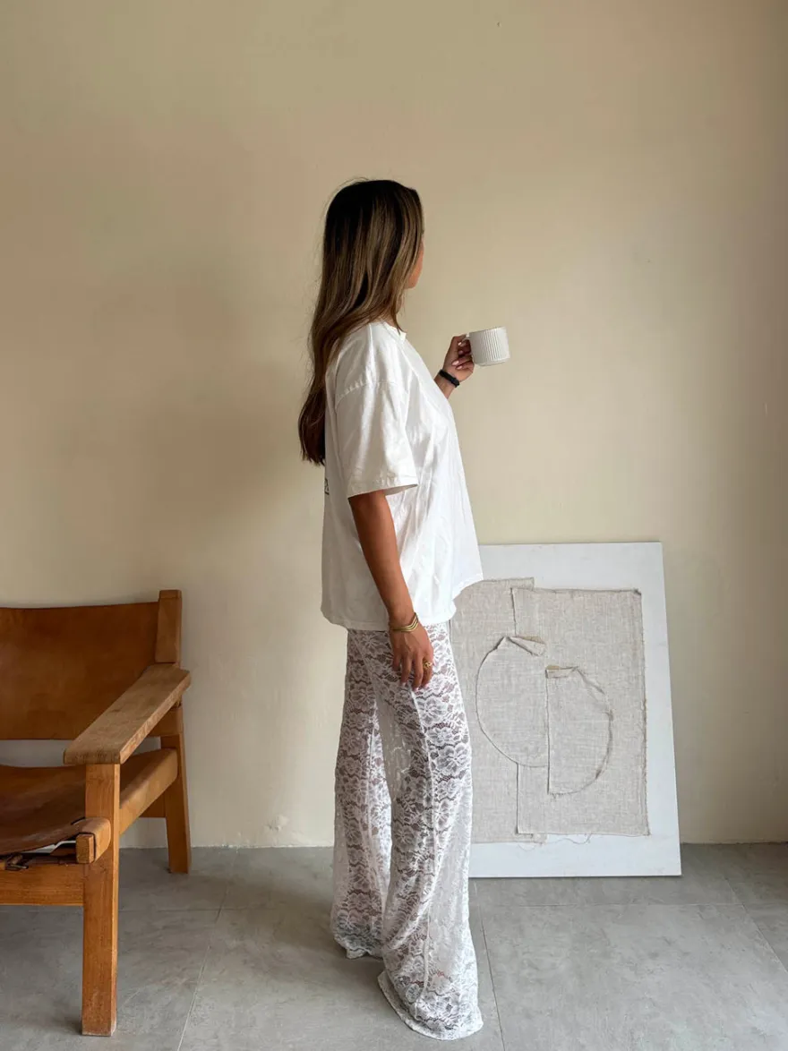 Design By Si Marla blonde bukser - Hvid Hot