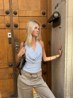 Design By Si Martine top - Lyseblå Clearance
