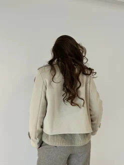 Design By Si Maxima kort frakke - Beige
