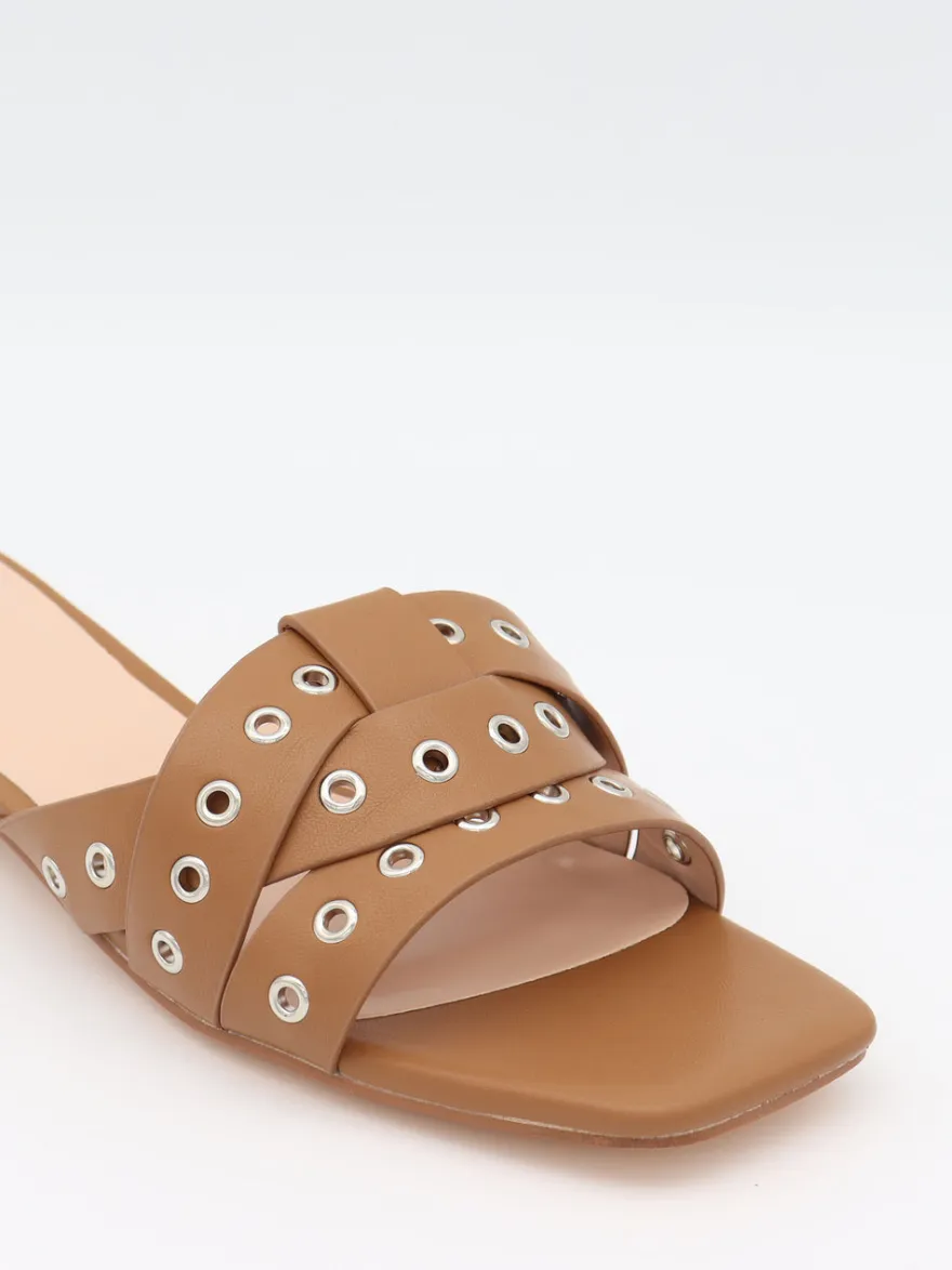 Design By Si Milina sandaler med nitter - Brun Best