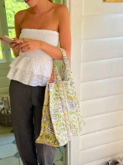 Design By Si Milla broderi anglaise top - Hvid Sale