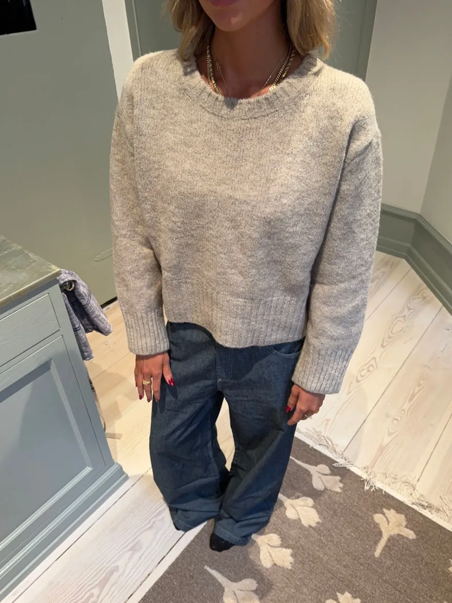 Design By Si Moda striktrøje - Beige Sale