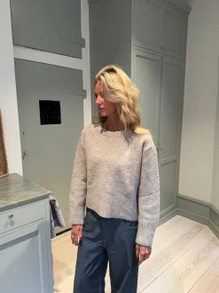 Design By Si Moda striktrøje - Beige Sale