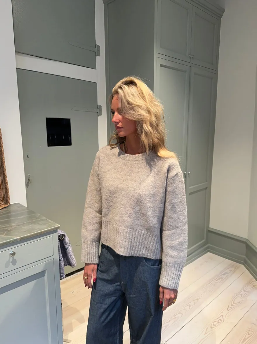 Design By Si Moda striktrøje - Beige Sale
