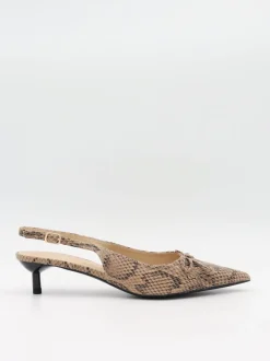 Design By Si Mojsa mules med slangskind - Beige New