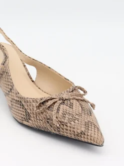 Design By Si Mojsa mules med slangskind - Beige New
