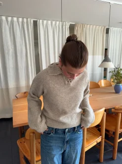 Design By Si Molly striktrøje - Beige Sale