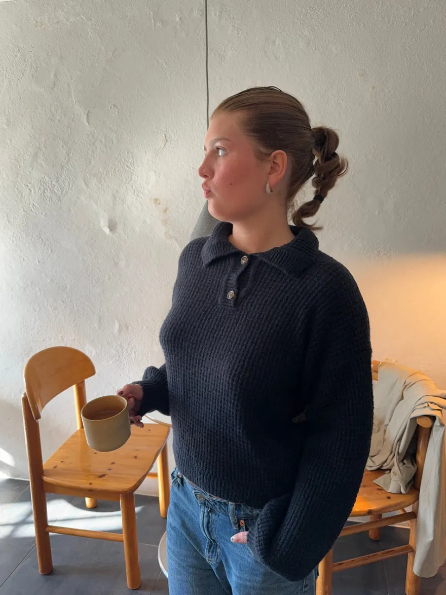 Design By Si Molly striktrøje - Navy