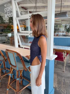 Design By Si Montania glimmertop - Navy