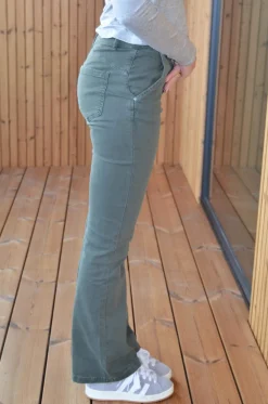 Design By Si Nettie bootcut jeans - Kaki Best