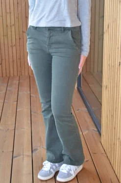 Design By Si Nettie bootcut jeans - Kaki Best