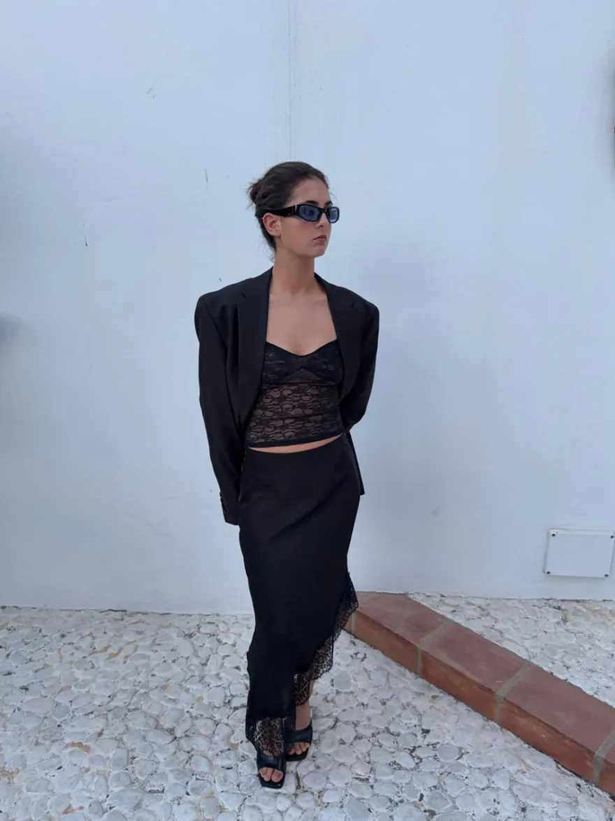 Design By Si Nicoline off shoulder top i blonde - Sort Best