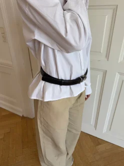 Design By Si Noble bælte - Sort/sølv Clearance