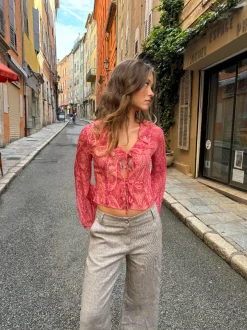 Design By Si Noraline bluse - Pink Discount