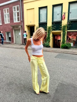 Design By Si Nula suitbukser med bindebælte - Gul Sale