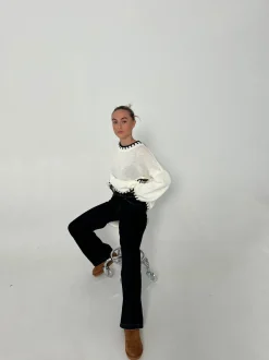 Design By Si Nuna lavtaljede jeans - Mørk denim Discount