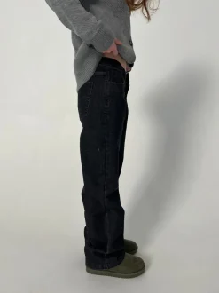 Design By Si Nuna lavtaljede jeans - Sort Hot