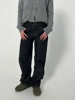 Design By Si Nuna lavtaljede jeans - Sort Hot