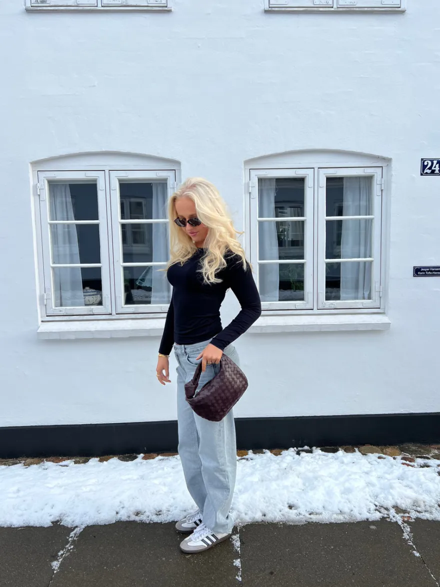 Design By Si Nyla jeans - Lysegrå Discount