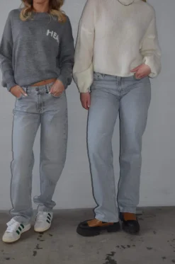 Design By Si Nyla jeans - Lysegrå Discount