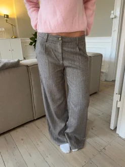 Design By Si Olia suitbukser med opsmøg - Brun Sale