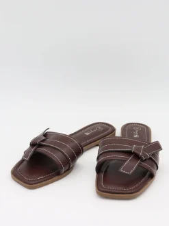 Design By Si Parisso sandaler med bindedetalje - Mørkebrun Best