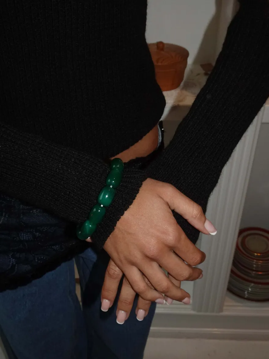 Design By Si Perla armbånd - Grøn Online