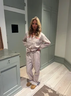 Design By Si Pinja pyjamas sæt - Beige/rød Outlet