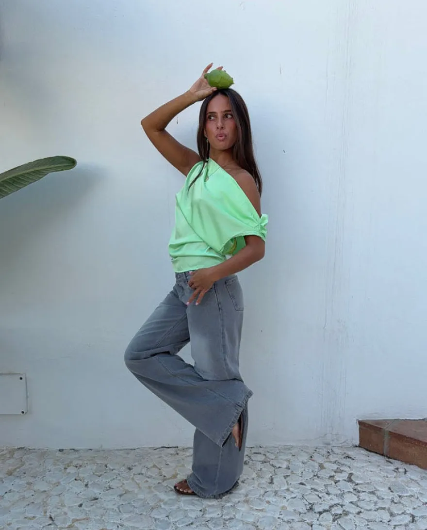 Design By Si Ranya lavtaljede jeans - Lys grå